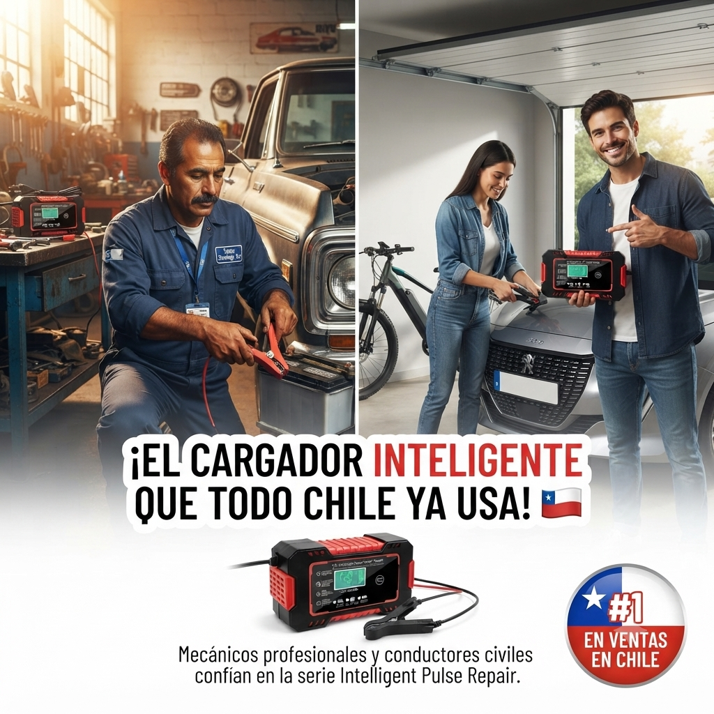 Cargador inteligente para batería de vehículos.