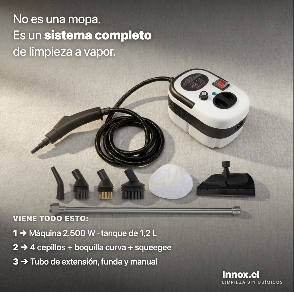 Limpiadora a vapor - Electrodoméstico efectivo para reducir tiempos de limpieza y desinfección.
